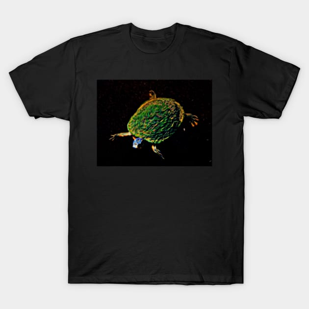 Glowing Turtle T-Shirt by jillnightingale